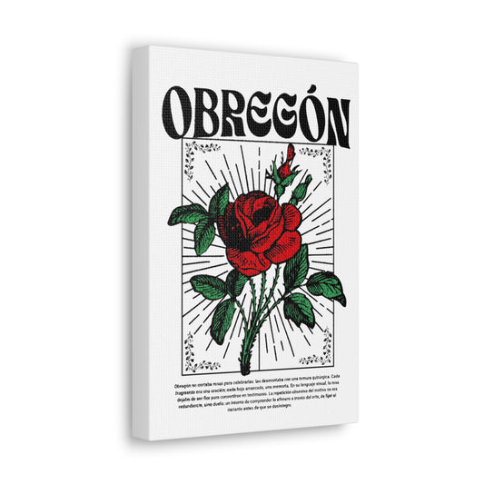 Floral Canvas Art Print, Vintage Rose Wall Decor, Home Office Decoration, Gift for Her, Boho Style Art