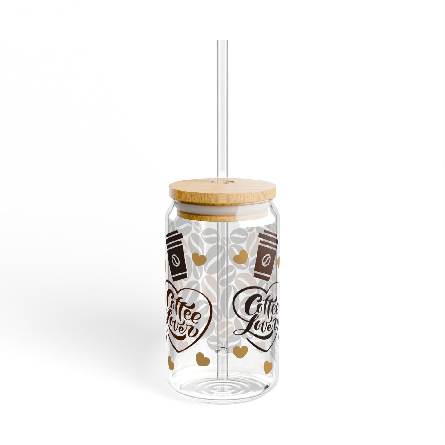 Coffee Lover Sipper Glass, 16oz | Eco-Friendly Drinkware