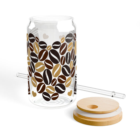 Coffee Lover Sipper Glass, 16oz | Eco-Friendly Drinkware