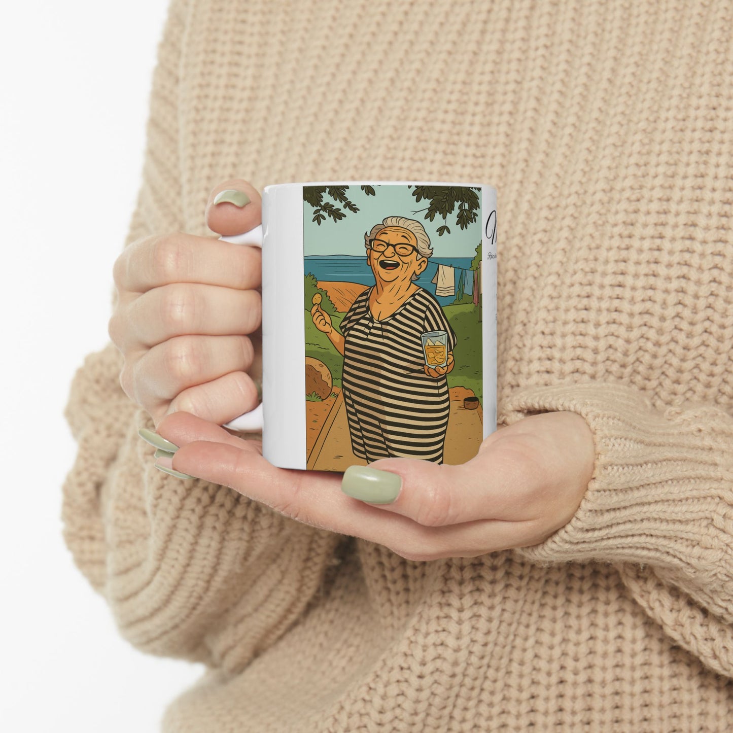 Personalized Ceramic Mug, Family Name Gift, Nostalgic Coffee Cup for Grandma, Custom Coffee Mug, Unique Home Decor