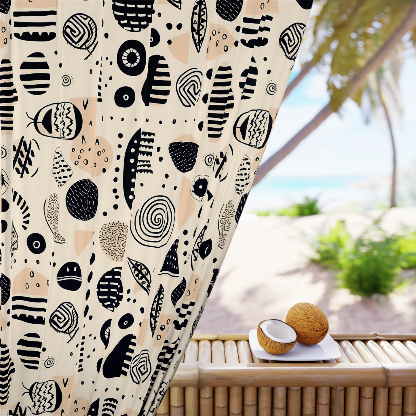 Modern Abstract Window Curtains