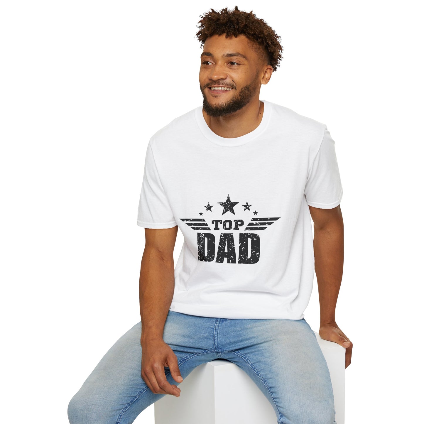 Top Dad Unisex Softstyle T-Shirt | Father's Day Gift, Birthday Present, Casual Wear, Dad Tee, Family Celebration Apparel