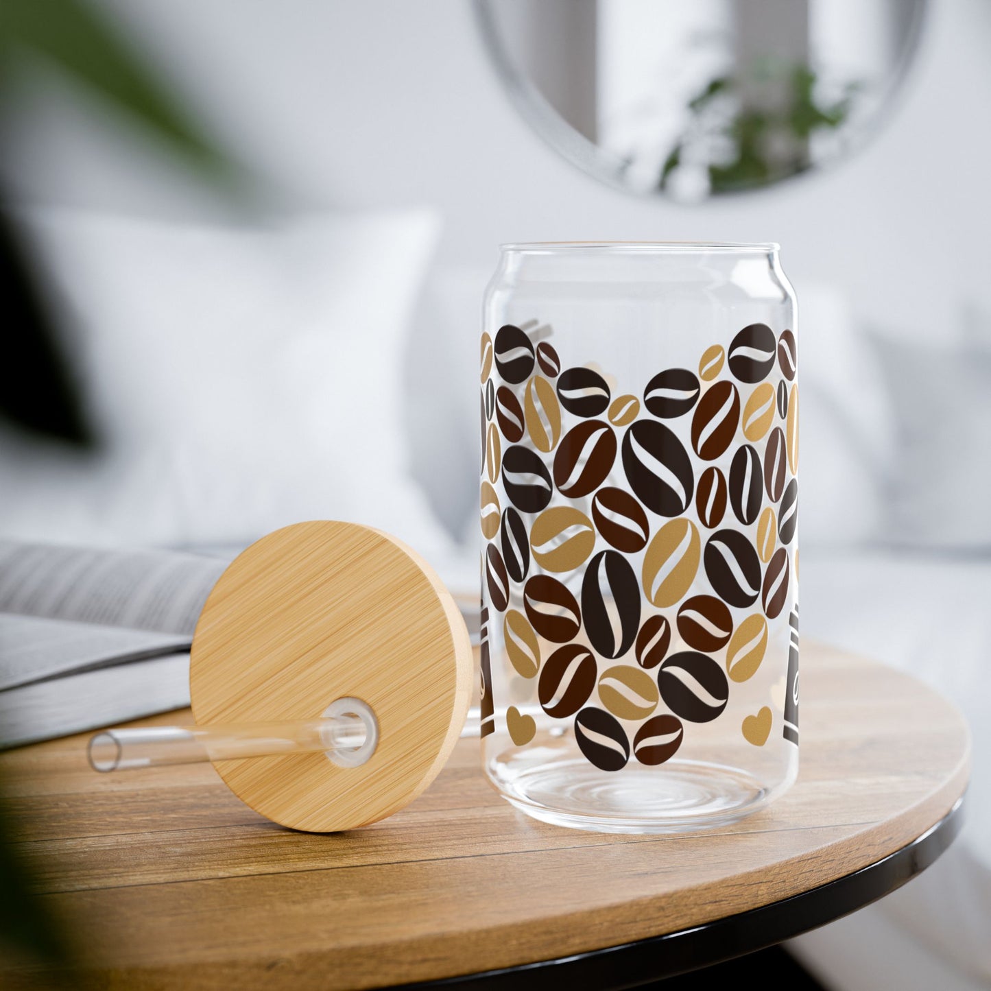 Coffee Lover Sipper Glass, 16oz | Eco-Friendly Drinkware
