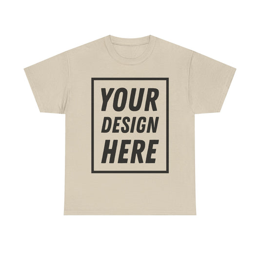 Customizable Unisex Heavy Cotton Tee | Personalized Gift, Casual Wear, Graphic Tee, Unique T-Shirt, Statement Shirt