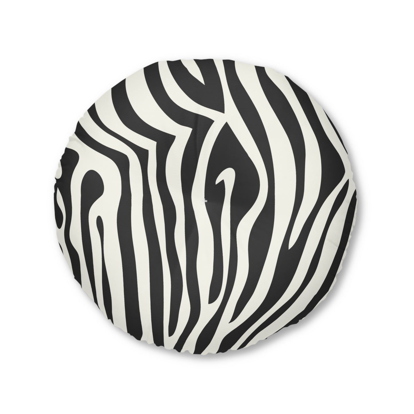 Floor Pillow, Zebra Print Tufted Cozy Home Decor - Boho Style Seating