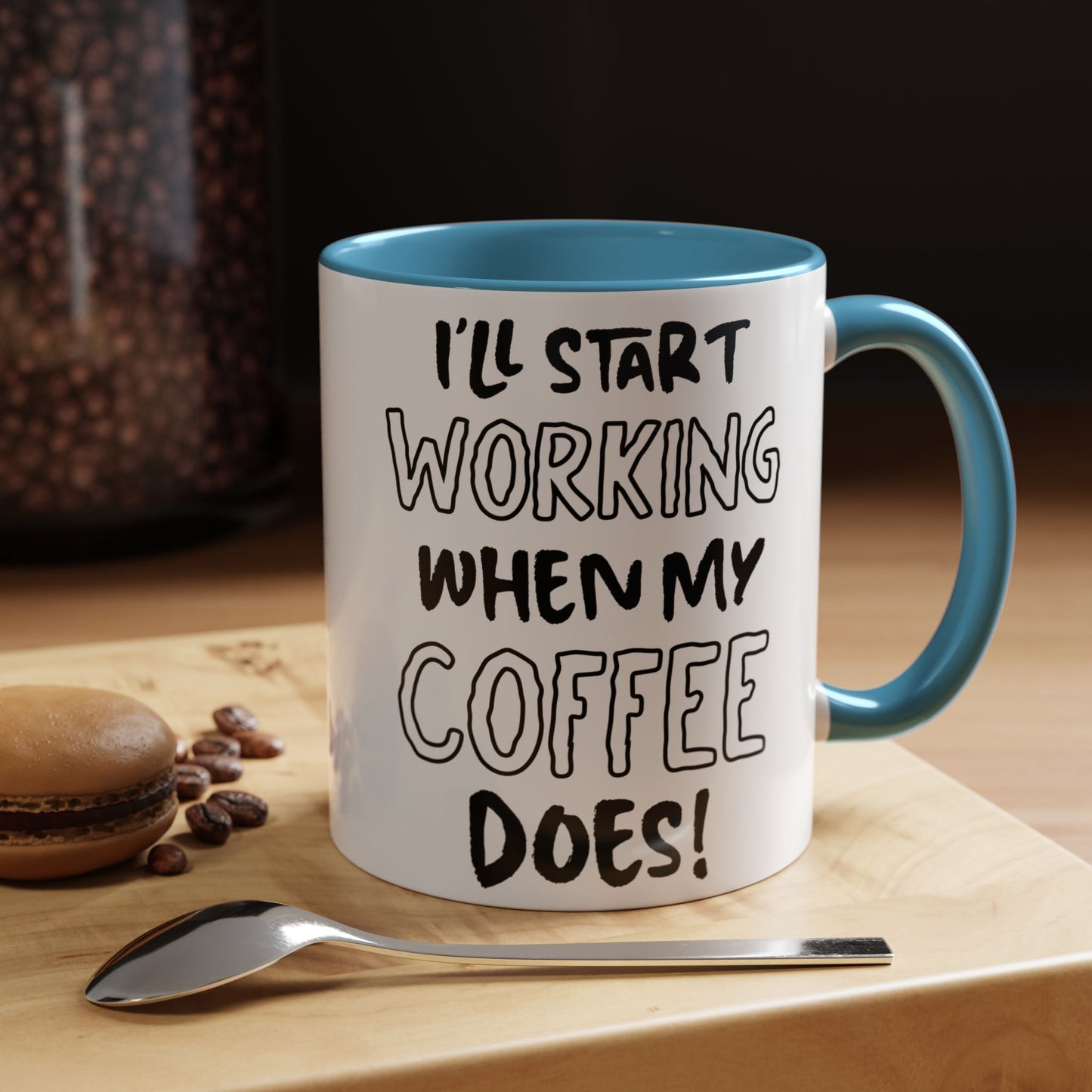 Funny Coffee Mug - Perfect Gift for Coffee Lovers, Work from Home, Office Humor, Black Handle, 11oz, 15oz