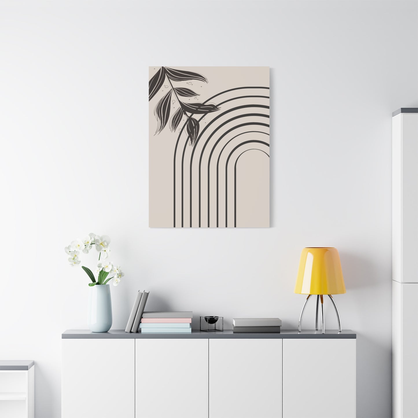 Stylish Wall Art Canvas Print, Minimalist Home Decor, Boho Rainbow Artwork, Gift for New Home, Modern Art Piece, Birthday Decor